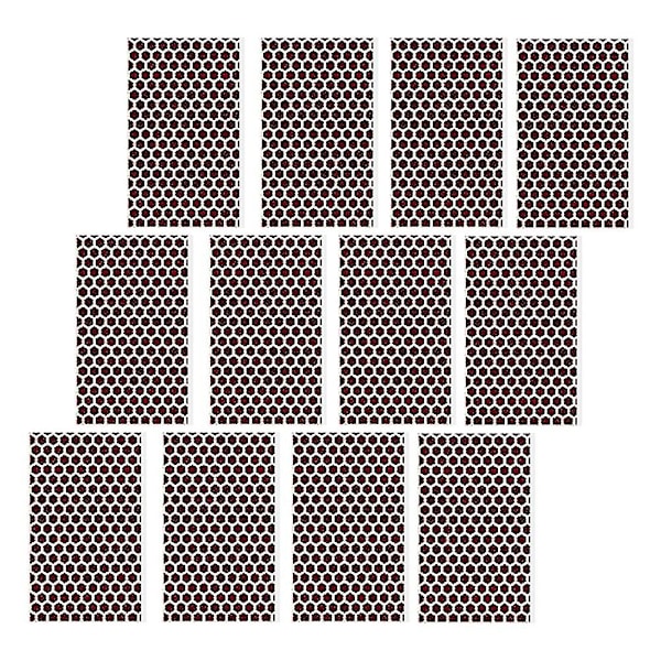 12 ark fosforpapper tändremsor tändstickor eldstartare papper bärbara eldtändare självhäftande tändpapper