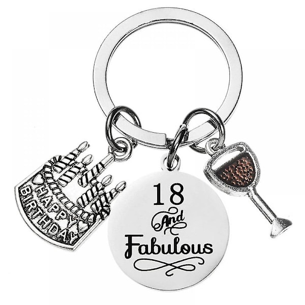 18 Years Old Birthday Keychain Birthday Gifts For Women Girls Gift Inspirational Gifts For  Daughter Sister Christmas Gifts