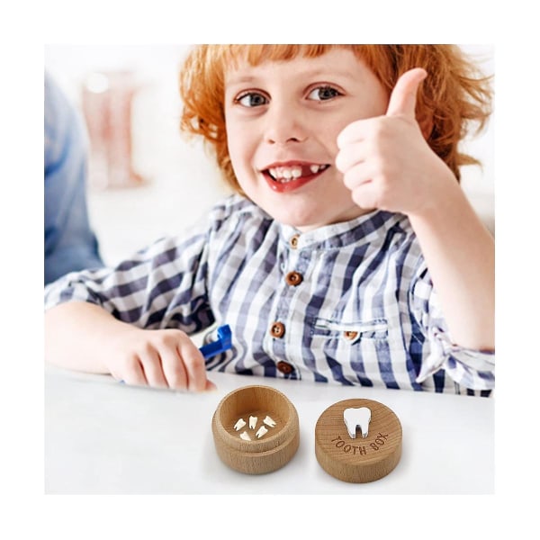 Tooth Fairy Box 3d utskåret treboks suvenir tappet tannminnesak oppbevaringsboks gave til gutt eller gi