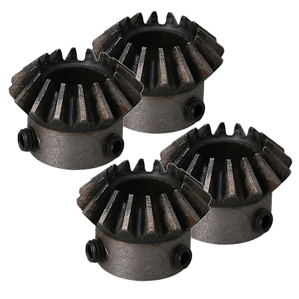 4 stk. 12 mm hulldiameter 45# Stål konisk skrågir 1,5 Modul 16 tenner