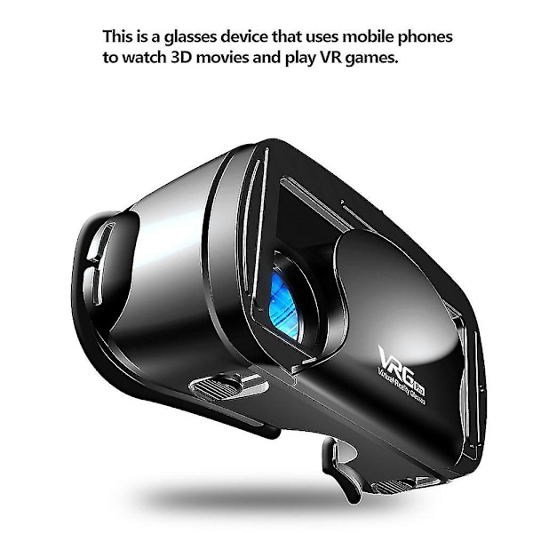 Pro 3D Virtual Reality Full Screen Visuell Bredvinkel Kompatibel 5 Till 7 Tums Smartphone Glasögon Enheter-DT