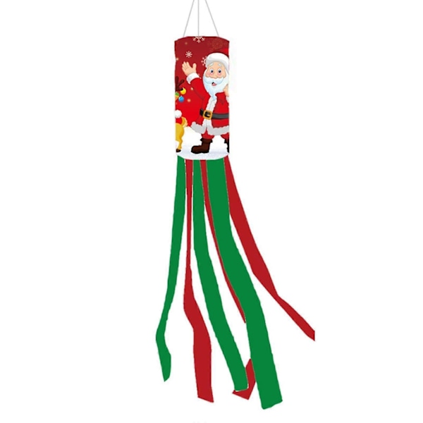 Jul Vindsockor Flaggor, Jultomte Snögubbe Mönstrade Vinter Vindflöjelflaggor
