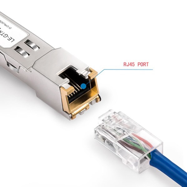 Sfp-moduuli Rj45-kytkin Gbic 10/100/1000-liitin Sfp-kupari Rj45 Sfp-moduuli Gigabit Ethernet-portti