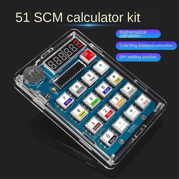 Kalkulator gjør-det-selv-sett 51 mikrokontroller hjemmelaget digital rørkalkulator Kretskortsveisetraini