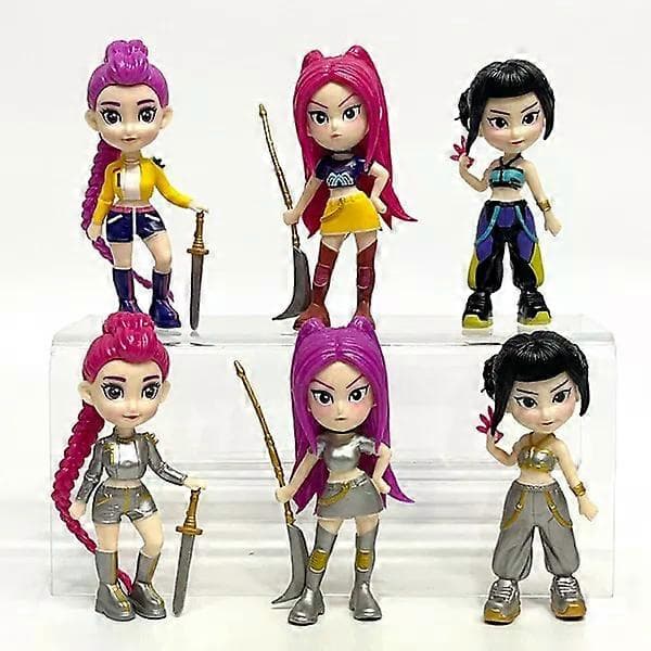K-POP Demon Hunter figur blind box trendig leksaksdocka ornament (6 figurer)