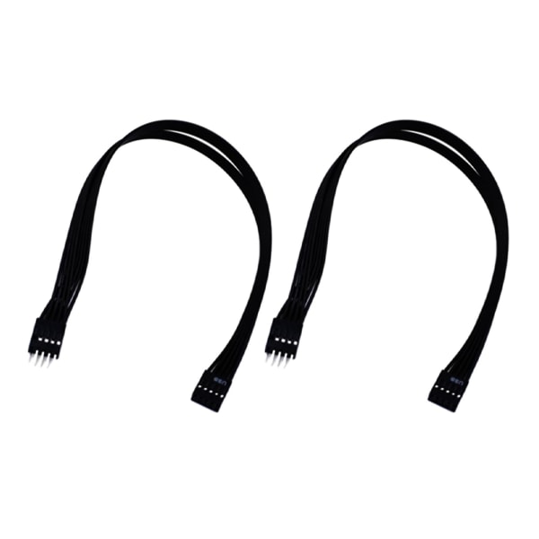 2x Emolevä USB 2.0 -liitäntäkaapeli, 9-nastainen uros - naaras, tietokoneen DIY:lle