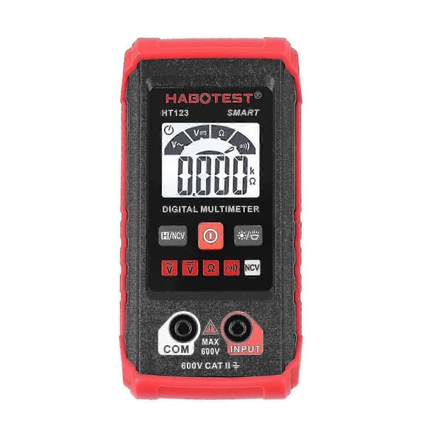 HABOTEST HT123 Digitalt Multimeter Auto Range 2.000 Tællinger True RMS Måling med LCD Baggrundslys Flas s202412247733