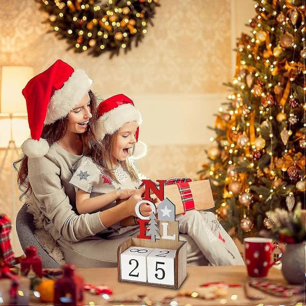 Bordkalender Dekor Julepynt Nedtelling Trekalender Julestemning Dekorasjonsutstyr