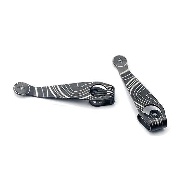 Tilpasset håndlaget titanium dypbærende lommeklips for kniver, laget av 6al-4v titanium