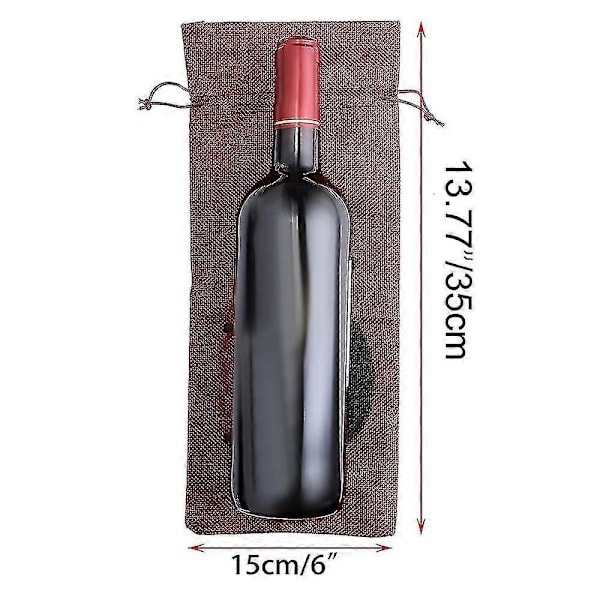 1 till 10 Jutesäckar för vinprovning, blindprovning av vin, vinpåsar för bröllopsbord, vinprovningspåsar, fest