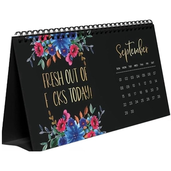 Skrivebordskalender 2024-kalender for trøtte kvinner Fu-Ck It 2024-kalender Sweary Calendar Planner A