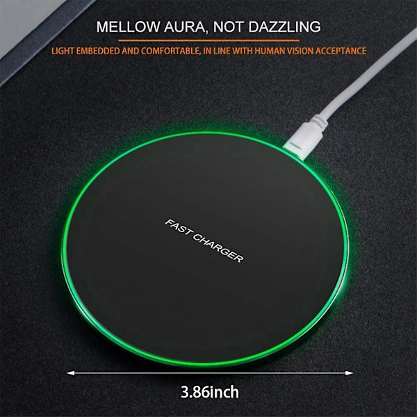 10W Snabbladdare för Trådlös Laddning, Galaxy S10 S9 S8 Note 9 Usb Laddare, för Pro Xs Max Xr X 8 Plus 12