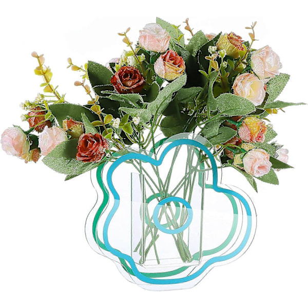 Akryl Molnformad Blomvas Sminkborste Pennhållare Elegant Modern Samtida Design Vas