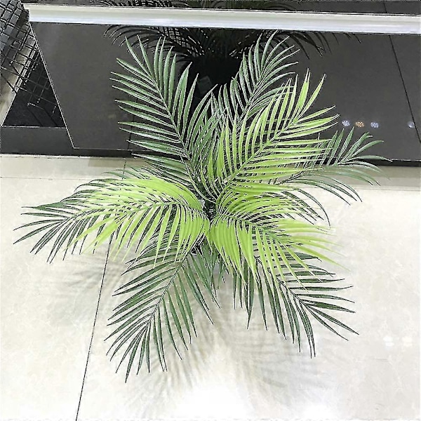 12-pack Konstgjorda Palmblad Växter Falska Palmblad Tropiska Stora Palmblad Grönska Växt För Blad Hawaiian Party Djungelparty Stora Palmblad