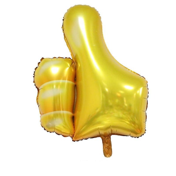 Form tummen upp folieballong, 35-tums 2 st guld