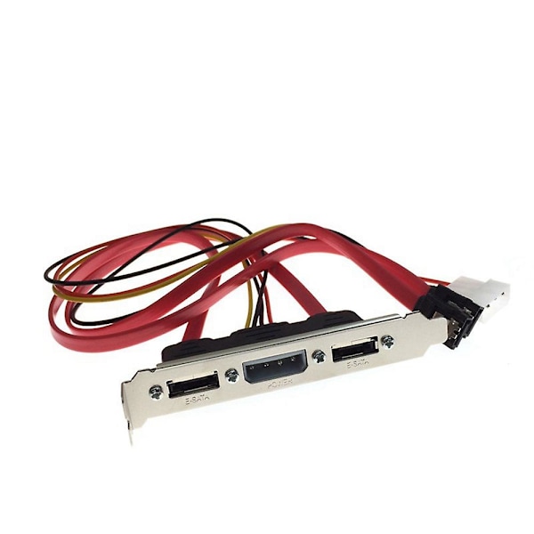 PC DIY SATA - ESATA ja 4-napainen IDE Molex -virta PCI-liitäntäkorttipaikka kaapeli täyspituiselle profiilille ulkoiseen