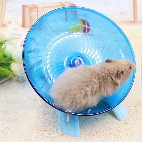Husdjur Hamster Flygande TeFat Träningshjul Hamster Mus Löpande Skiva Leksak Bur Hamster Tillbehör Hamster Hjul Fidget Leksaker (Färg : Rosa)