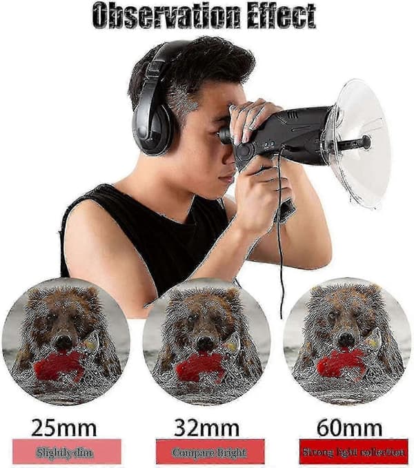Riktningsbestämd parabolisk mikrofon Monokulär X8 Bionic Ear Långdistansfågel