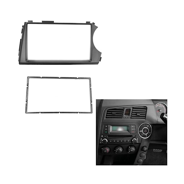 2Din Bilfascia for SSANG Actyon Høyre Styre Stereo Fascias Panel Dash Mount Installasjon DVD Kit In-Dash