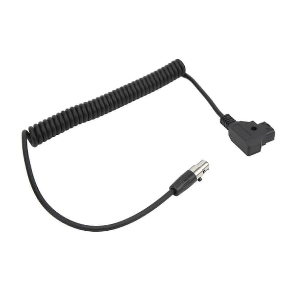 D TAP Han til 4-Pin Mini XLR Adapter Strømspiral Kabel til TVlogic Skærm Strømledning 12V
