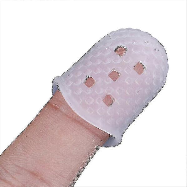 5 stk Silikon Fingerbeskyttelse Beskyttelse Tommeldeksel Nål Gitar Ukulele S