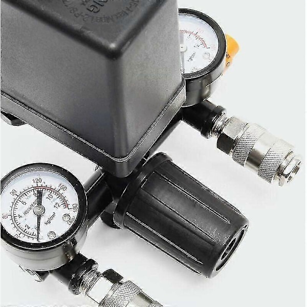 Trycksregulator med tryckbrytare för kompressor Tryckbrytare med 2 displayer