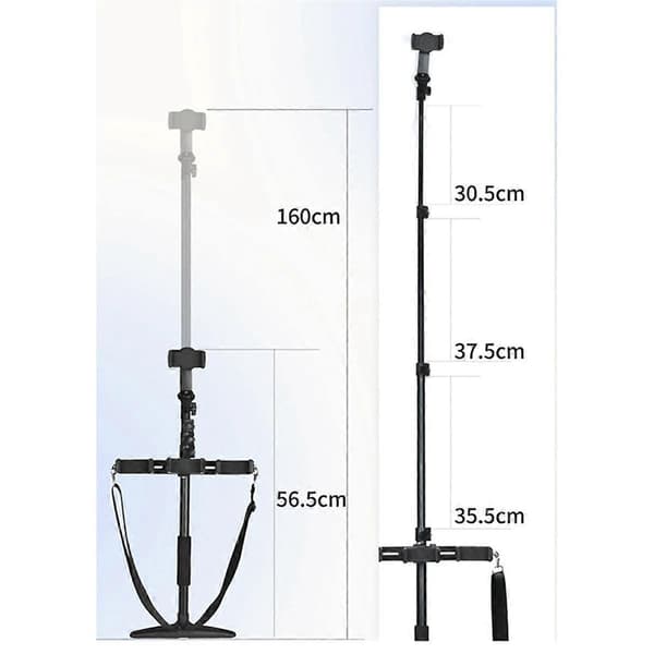 Selfie Stick for Direkte Sendinger, Mobiltelefonholder, Multifunksjonell, Bærbar