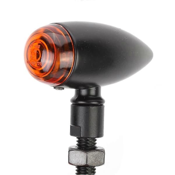 2 stk. Motorcykel Kugle Blinklys Lampe Passer til Honda (Sort Skal Gul Linse)