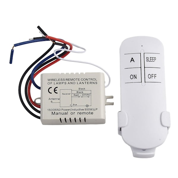 1PCS 1CH ON/OFF 220V Kaukosäädin Valo Langaton Seinäkaukosäädin Vastaanotin Älykäs Kytkin Sähkölaitteet Tarvikkeet