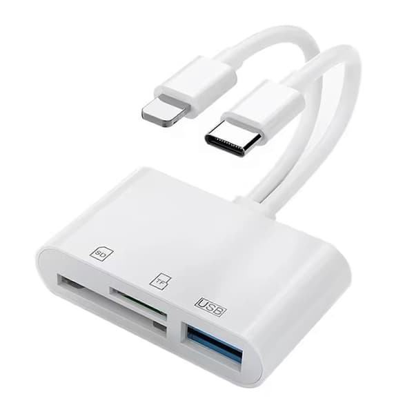 Lightning-Type C USB Plug Play Adapter Kompakt USB OTG-konverter for profesjonelle fotografers feltassistent