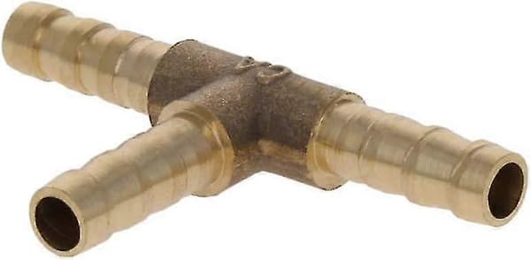 Förpackning 6mm Mässing 3-vägs T-koppling Luft Vatten Bränsle Gas Slangkoppling