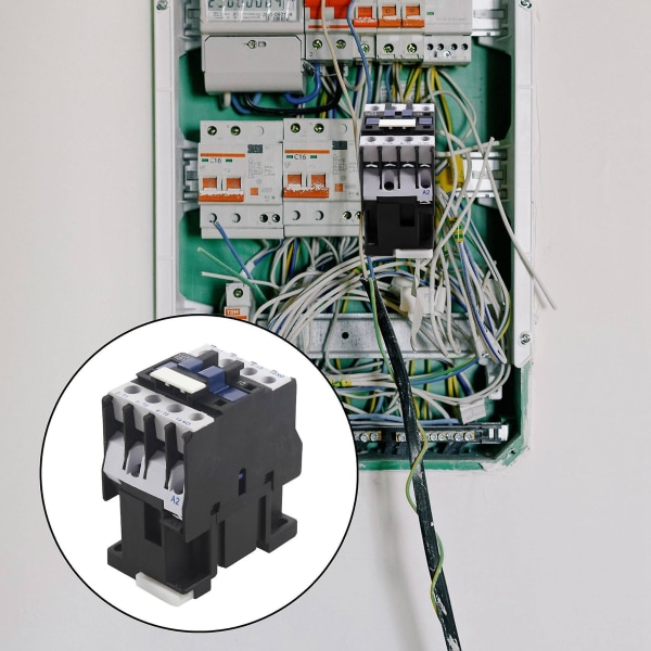 Effekt AC Kontaktor 1NO AC 220V 50/60Hz Spole Motorstarter Relæ 32A 3-Faset-Pol