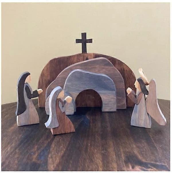Påskepynt Påskepynt Religiøs Påskescene Dekoration