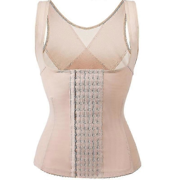 Slankende tanktop til kvinder, mavekontrol, taljetræner, formende korset, underbuste, cincher, bodysuit, shapewear vest - pink 5xl (90,5~95kg)