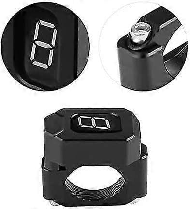 Universal Motorcykel Gear Display Holder Beslag, Passer 22mm og 28mm, Sort