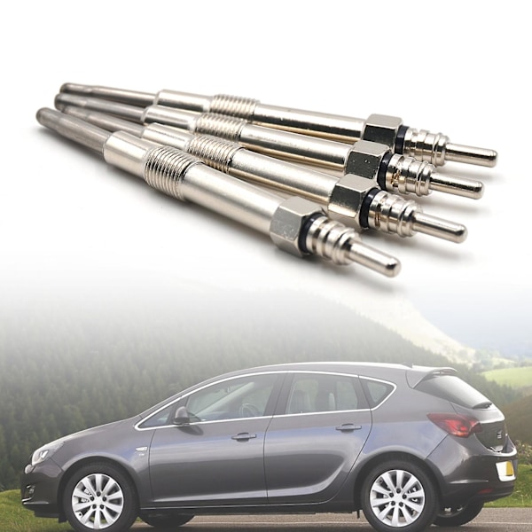 4 st Glödstift Hög Prestanda Hög Effekt Silverfärg 1.9 CDTI Bilvärmare Tändstift för Alfa Romeo/för Fiat/för Lancia-Lybra/för Opel/för Saab/för