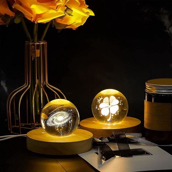 2 Stykker Træ Lys Display Base Træ Led Display Base Krystal Glas Lys Base Stativ Træ Led Di