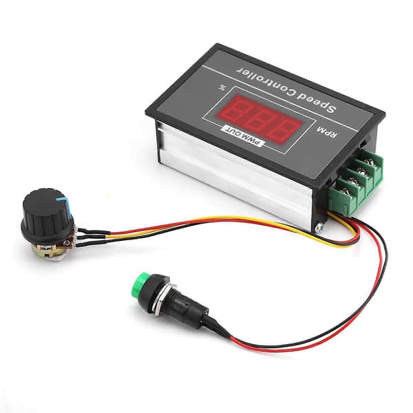 DC 6-60V 12V 24V 36V 48V 30A PWM DC Motor Hastighetskontroller Start Stopp Bryter