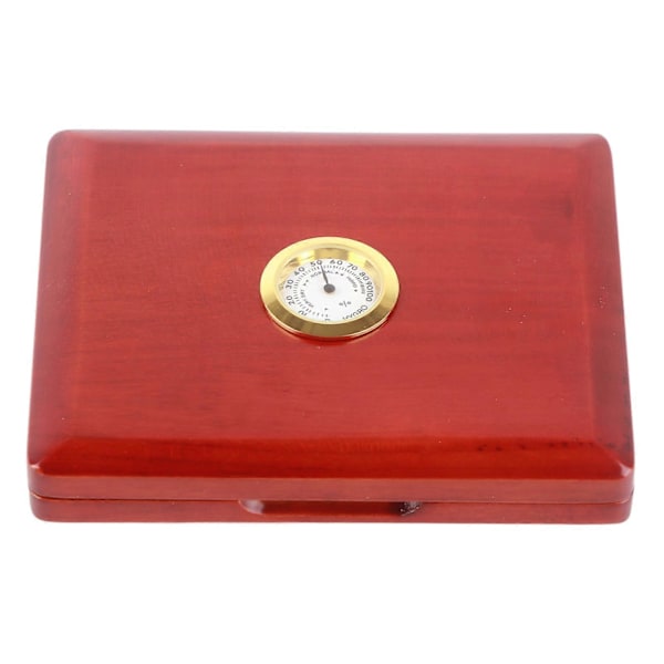 Saksofon Klarinett Reed Etui Solid Tre 5?Reed Oppbevaringsboks med Hygrometer