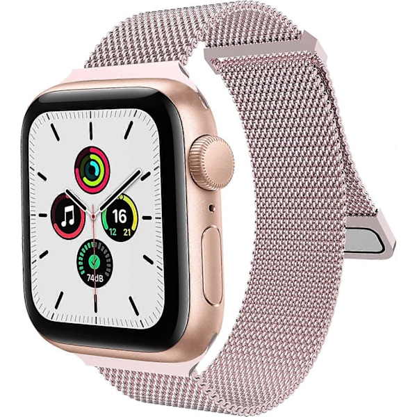 Magnetisk rem kompatibel med Apple Watch 42mm 44mm 45mm, rustfritt stål mesh-rem med justerbar løkke, metallarmbånd for iWatch Series SE 7/6/5