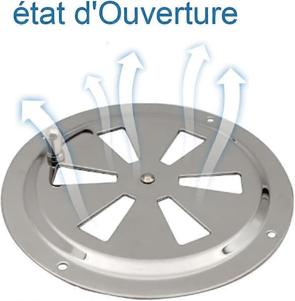 Rund Ventilationsrist, Justerbar Ventilationsåbning Rustfrit Stål Ventilationsventil