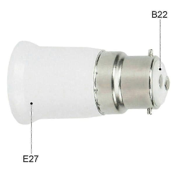 Bc B22 til Es E27 Adapter Bajonettfatning Downlight Edison Skrue Lyspære Konverter Holder 8 Pcs