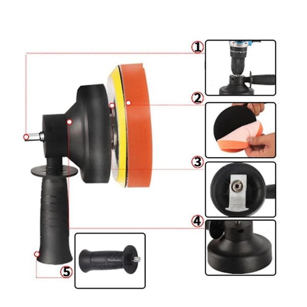 Adapterhylsan för polermaskin är lämplig för adaptern på 3-13 mm triangulär chuck elektrisk borr.