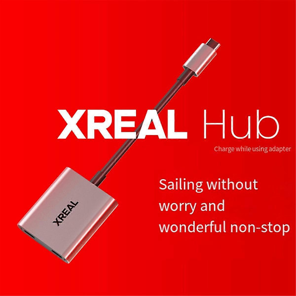 XREAL Hub USB-C PD Hurtig Opladningsadapter Bærbar Videoadapter til XREAL AIR/AIR2 Briller Switch Co