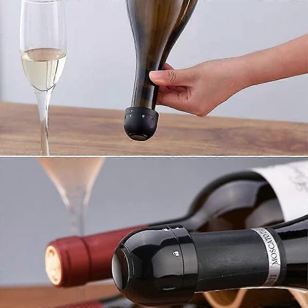 3 st Vinkorkar, Champagnekork, Återanvändbar Silikonförslutning för Vinflaskor
