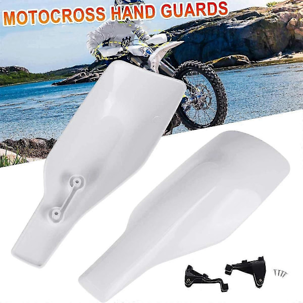 Motocross Handskydd Motorcykel Handskydd Skydd Vit