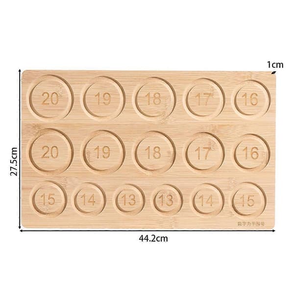 DIY Pärlverktyg Smyckesdesignbricka Massivt Trä Smyckesdisplaybricka Förvaring Pärlbricka Bambu och Trä B