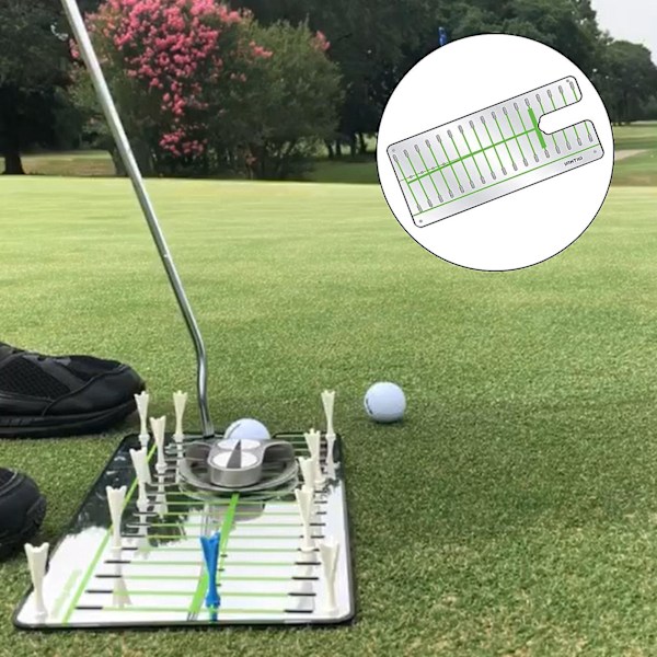 Golf Putting Alignment Spejl Øvelse Hjælpemiddel Undervisningsudstyr Pose Corrector til Kontor Indendørs Hom
