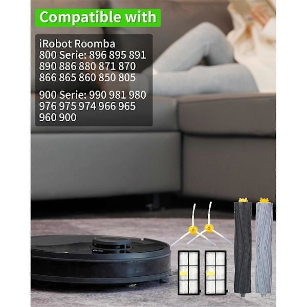 Til iRobot Roomba 860 865 870 880 896 960 966 971 976 980 981 Robot Støvsuger Hoved Sidebørste H