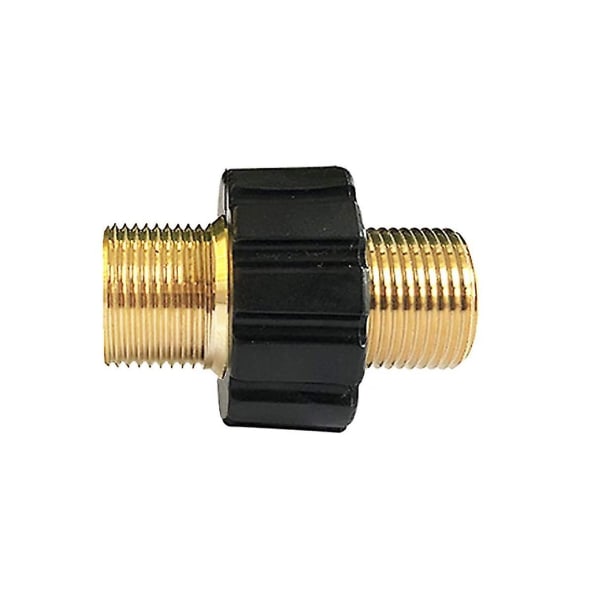 M22 Han Male Ekstern Gjenget Slange Hurtigkobling, M22 X 1.5 Han Gjenget Kobberadapter, Dobbel Nippel 22mm Kobling For Høytrykksvasker Slange1p